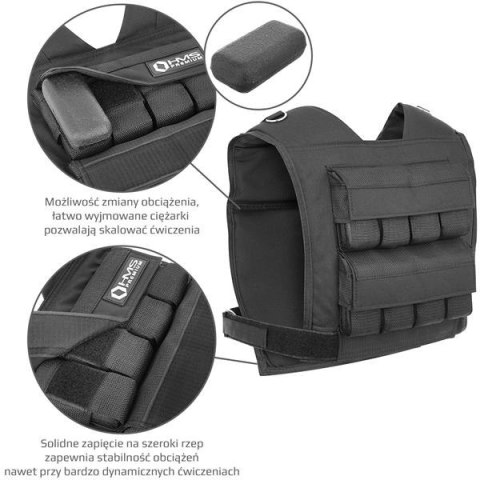 KTO16 KAMIZELKA TRENINGOWA Z OBCIĄŻENIEM 16 KG HMS PREMIUM KTO16 KAMIZELKA TRENINGOWA Z OBCIĄŻENIEM 16 KG HMS PREMIUM