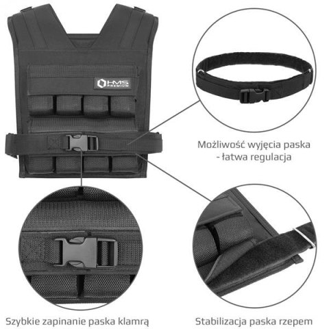 KTO16 KAMIZELKA TRENINGOWA Z OBCIĄŻENIEM 16 KG HMS PREMIUM KTO16 KAMIZELKA TRENINGOWA Z OBCIĄŻENIEM 16 KG HMS PREMIUM