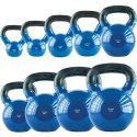 KNV04 BLUE KETTLEBELL ŻELIWNY POKRYTY WINYLEM HMS