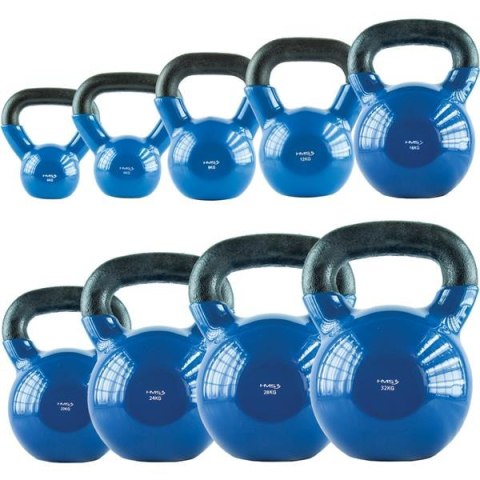 KNV04 BLUE KETTLEBELL ŻELIWNY POKRYTY WINYLEM HMS KNV04 BLUE KETTLEBELL ŻELIWNY POKRYTY WINYLEM HMS