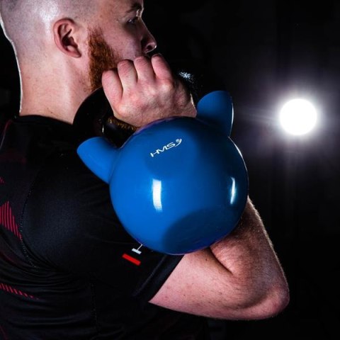 KNV04 BLUE KETTLEBELL ŻELIWNY POKRYTY WINYLEM HMS KNV04 BLUE KETTLEBELL ŻELIWNY POKRYTY WINYLEM HMS