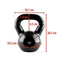 Kettlebell Żeliwny KNV08 BLACK 8 kg z Winylową Powłoką HMS Wygodny Poręczny