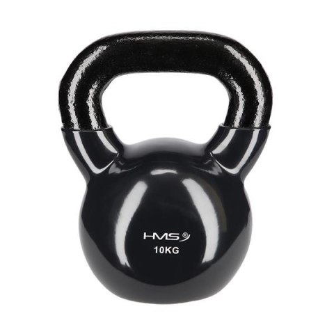 Kettlebell 10 kg Żeliwny z Winylu KNV10 BLACK HMS - Ergonomiczny Uchwyt Kettlebell 10 kg Żeliwny z Winylu KNV10 BLACK HMS - Ergonomiczny Uchwyt