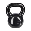 Kettlebell 10 kg Żeliwny z Winylu KNV10 BLACK HMS - Ergonomiczny Uchwyt
