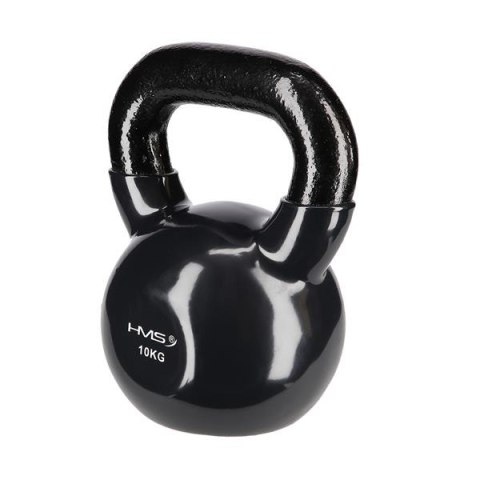 Kettlebell 10 kg Żeliwny z Winylu KNV10 BLACK HMS - Ergonomiczny Uchwyt Kettlebell 10 kg Żeliwny z Winylu KNV10 BLACK HMS - Ergonomiczny Uchwyt