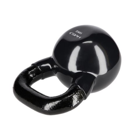 Kettlebell 10 kg Żeliwny z Winylu KNV10 BLACK HMS - Ergonomiczny Uchwyt Kettlebell 10 kg Żeliwny z Winylu KNV10 BLACK HMS - Ergonomiczny Uchwyt