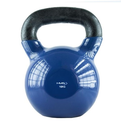 KNV16 BLUE KETTLEBELL ŻELIWNY POKRYTY WINYLEM HMS KNV16 BLUE KETTLEBELL ŻELIWNY POKRYTY WINYLEM HMS