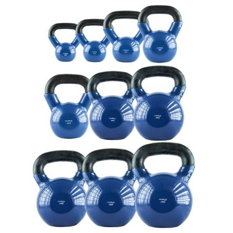 KNV24 BLUE KETTLEBELL ŻELIWNY POKRYTY WINYLEM HMS KNV24 BLUE KETTLEBELL ŻELIWNY POKRYTY WINYLEM HMS