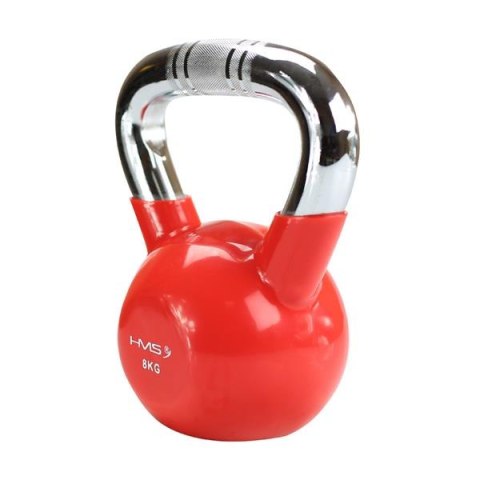 Kettlebell 10 kg KTC10 RED - Żeliwny z Chromowanym Uchwytem, Radełkowany Kettlebell 10 kg KTC10 RED - Żeliwny z Chromowanym Uchwytem, Radełkowany