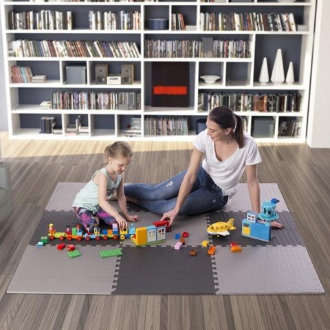 Mata Puzzle MP12 9 Elementów 12mm Szara HMS PREMIUM - Do Fitnessu i Zabaw Mata Puzzle MP12 9 Elementów 12mm Szara HMS PREMIUM - Do Fitnessu i Zabaw