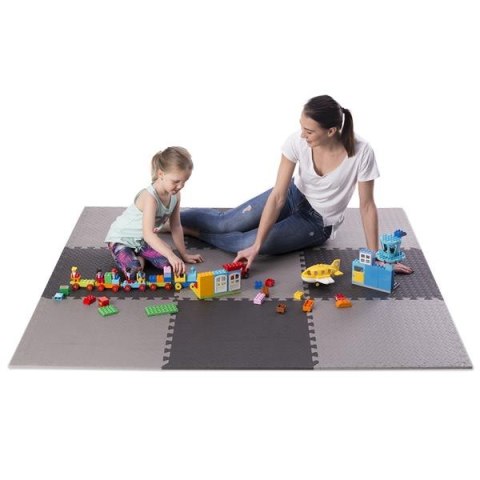 Mata Puzzle MP12 9 Elementów 12mm Szara HMS PREMIUM - Do Fitnessu i Zabaw Mata Puzzle MP12 9 Elementów 12mm Szara HMS PREMIUM - Do Fitnessu i Zabaw