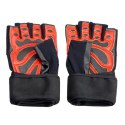 RST01 Rękawice treningowe XL HMS black/red siłownia skóra z ściągaczem