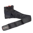 RST01 Rękawice treningowe M HMS black/red skóra siłownia nadgarstek