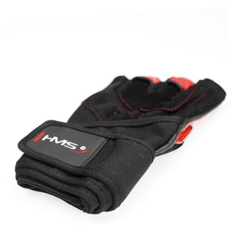 RST01 Rękawice treningowe S HMS black/red siłownia skóra ściągacz RST01 Rękawice treningowe S HMS black/red siłownia skóra ściągacz