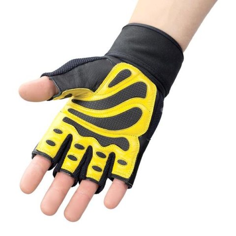 RST01 Rękawice treningowe M HMS black/yellow z ściągaczem siłownia RST01 Rękawice treningowe M HMS black/yellow z ściągaczem siłownia