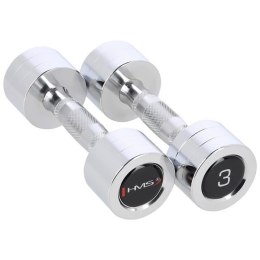 Hantle Chromowane HMS CHD03 –Zestaw 2 szt. 3 KG- klasyka w pięknym wydaniu
