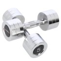 Hantle Chromowane HMS CHD05 –Zestaw 2 szt. 5 KG- klasyka w pięknym wydaniu