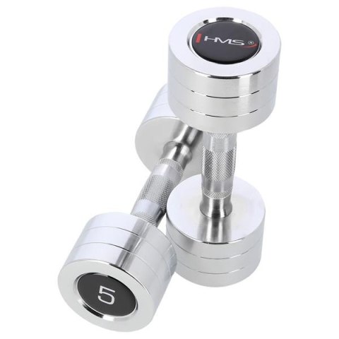Hantle Chromowane HMS CHD05 –Zestaw 2 szt. 5 KG- klasyka w pięknym wydaniu Hantle Chromowane HMS CHD05 –Zestaw 2 szt. 5 KG- klasyka w pięknym wydaniu