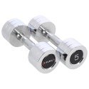 Hantle Chromowane HMS CHD05 –Zestaw 2 szt. 5 KG- klasyka w pięknym wydaniu