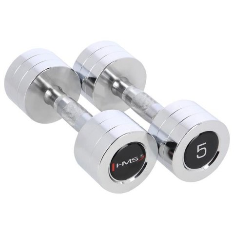 Hantle Chromowane HMS CHD05 –Zestaw 2 szt. 5 KG- klasyka w pięknym wydaniu Hantle Chromowane HMS CHD05 –Zestaw 2 szt. 5 KG- klasyka w pięknym wydaniu