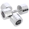 Hantle Chromowane HMS CHD10 –Zestaw 2 szt. 10 KG- klasyka w pięknym wydaniu