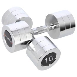Hantle Chromowane HMS CHD10 –Zestaw 2 szt. 10 KG- klasyka w pięknym wydaniu