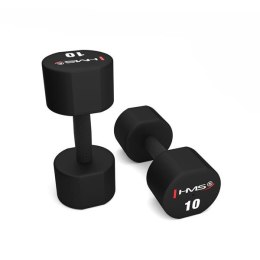 HPT10 2×10 kg Hantle poliuretanowe TPU HMS czarne