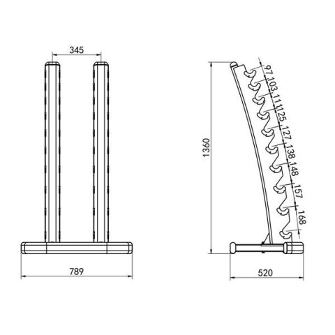 STR37 STOJAK NA HANTLE PIONOWY COMMERCIAL HMS STR37 STOJAK NA HANTLE PIONOWY COMMERCIAL HMS