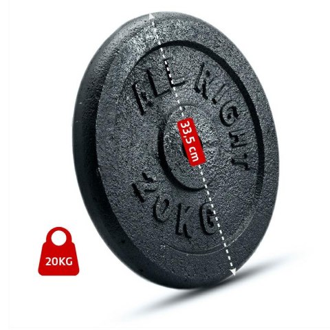 OBCIĄŻENIE ALLRIGHT CZARNE 20kg OBCIĄŻENIE ALLRIGHT CZARNE 20kg
