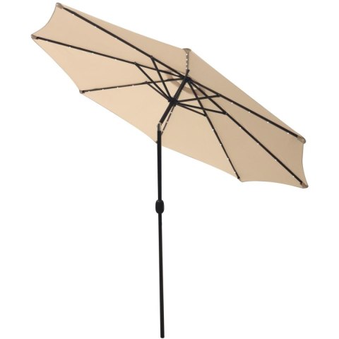 PARASOL OGRODOWY Z OŚWIETLENIEM LED 300CM BEŻOWY PARASOL OGRODOWY Z OŚWIETLENIEM LED 300CM BEŻOWY