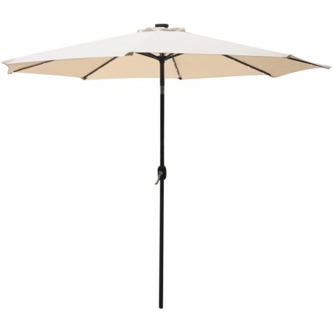 PARASOL OGRODOWY Z OŚWIETLENIEM LED 300CM BEŻOWY PARASOL OGRODOWY Z OŚWIETLENIEM LED 300CM BEŻOWY