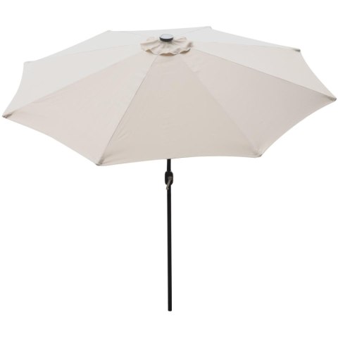 PARASOL OGRODOWY Z OŚWIETLENIEM LED 300CM BEŻOWY PARASOL OGRODOWY Z OŚWIETLENIEM LED 300CM BEŻOWY