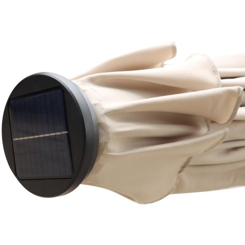 PARASOL OGRODOWY Z OŚWIETLENIEM LED 300CM BEŻOWY PARASOL OGRODOWY Z OŚWIETLENIEM LED 300CM BEŻOWY