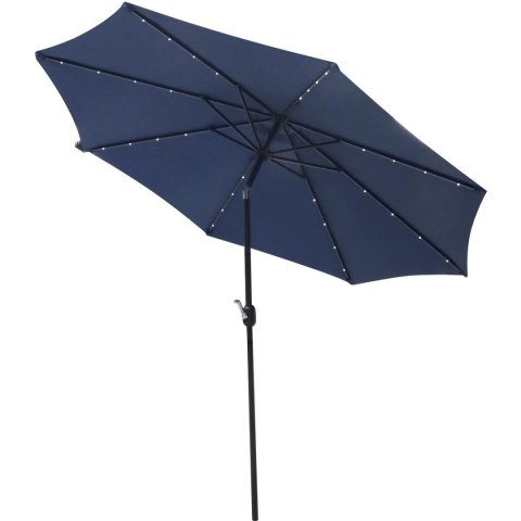 PARASOL OGRODOWY Z OŚWIETLENIEM LED 300CM GRANATOWY PARASOL OGRODOWY Z OŚWIETLENIEM LED 300CM GRANATOWY