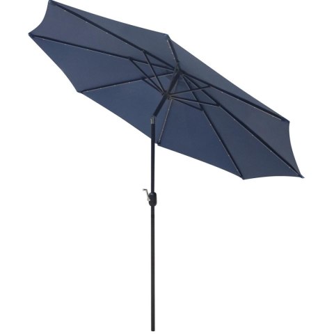 PARASOL OGRODOWY Z OŚWIETLENIEM LED 300CM GRANATOWY PARASOL OGRODOWY Z OŚWIETLENIEM LED 300CM GRANATOWY