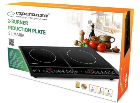 Esperanza St.Maria EKH008 kuchenka indukcyjna 2 pola 2000W czarna