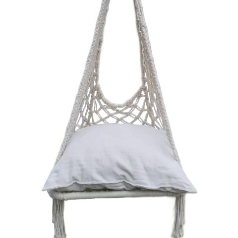 HAMAK AŻUROWY FOTEL WISZĄCY 60x60x120CM Z PODUSZKĄ ECRU HAMAK AŻUROWY FOTEL WISZĄCY 60x60x120CM Z PODUSZKĄ ECRU
