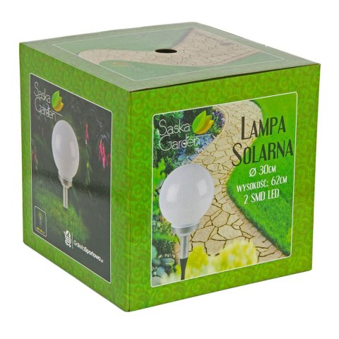 LAMPA SOLARNA KULA MLECZNA 30x62CM LAMPA SOLARNA KULA MLECZNA 30x62CM