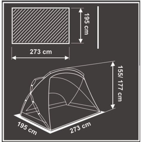 NAMIOT PAWILON OGRODOWY 4 OSOBOWY 273X195X175/155CM NAMIOT PAWILON OGRODOWY 4 OSOBOWY 273X195X175/155CM