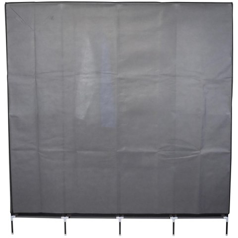 SZAFA TEKSTYLNA GARDEROBA 168x45x172CM CIEMNOSZARA 45238 SZAFA TEKSTYLNA GARDEROBA 168x45x172CM CIEMNOSZARA 45238