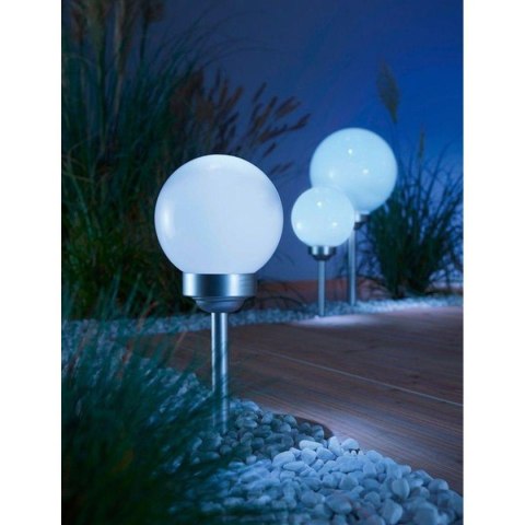 ZESTAW 9 LAMP SOLARNYCH KULA MLECZNA 15x44CM ZESTAW 9 LAMP SOLARNYCH KULA MLECZNA 15x44CM