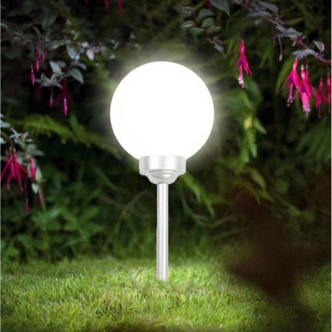ZESTAW 9 LAMP SOLARNYCH KULA MLECZNA 15x44CM ZESTAW 9 LAMP SOLARNYCH KULA MLECZNA 15x44CM