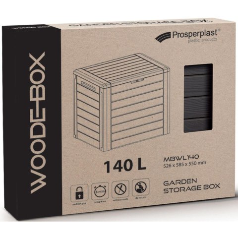 SKRZYNIA OGRODOWA 140L ANTRACYT WOODEBOX SKRZYNIA OGRODOWA 140L ANTRACYT WOODEBOX