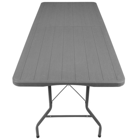 STÓŁ CATERINGOWY SKŁADANY W WALIZKĘ 180x74CM MAX.100KG WOODLAND DESKA CIEMNY SZARY STÓŁ CATERINGOWY SKŁADANY W WALIZKĘ 180x74CM MAX.100KG WOODLAND DESKA CIEMNY SZARY
