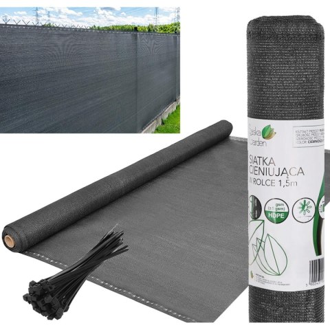 SIATKA CIENIUJĄCA 140G/M2 1.5X50M CIEMNO SZARA SIATKA CIENIUJĄCA 140G/M2 1.5X50M CIEMNO SZARA