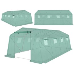 SZKLARNIA TUNEL OGRODOWY 300x600x200CM PE KONSTRUKCJA STAL ZIELONY