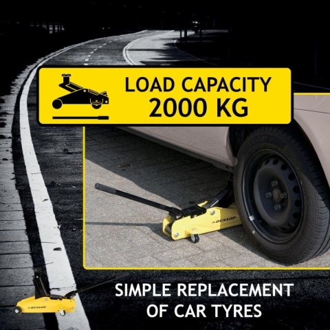 PODNOŚNIK SAMOCHODOWY LEWAREK HYDRAULICZNY ŻABA DUNLOP 2000KG PODNOŚNIK SAMOCHODOWY LEWAREK HYDRAULICZNY ŻABA DUNLOP 2000KG