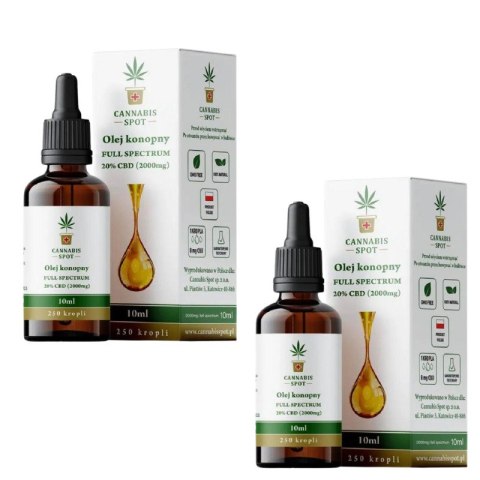Zestaw 2x Olejek CBD 20% (2000mg) Full Spectrum – Naturalne wsparcie zdrowia Zestaw 2x Olejek CBD 20% (2000mg) Full Spectrum – Naturalne wsparcie zdrowia