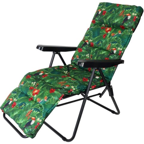 FOTEL OGRODOWY Z PODNÓŻKIEM 57x83x106CM FLOWER FOTEL OGRODOWY Z PODNÓŻKIEM 57x83x106CM FLOWER