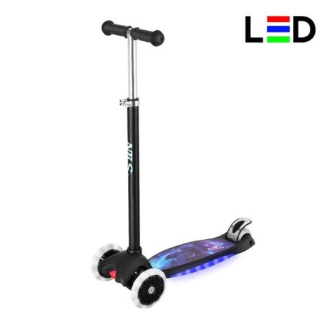 HLB1310 LED HULAJNOGA DZIECIĘCA CZARNA NILS FUN HLB1310 LED HULAJNOGA DZIECIĘCA CZARNA NILS FUN